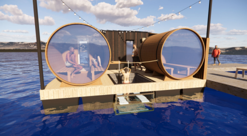 Could downtown Kelowna be getting a second floating sauna and cold plunge?