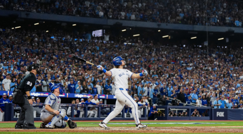 Barger’s historic grand slam propels Jays to game 1 World Series victory