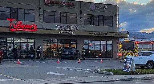 SUV crashes into COBS Bread in Kelowna
