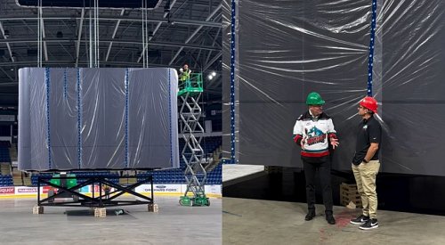 Prospera Place’s new jumbotron is in and boy is it an upgrade