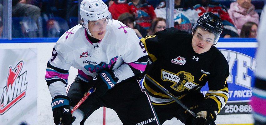 Highlights: Rockets outshoot Wheat Kings but lose in overtime on Pink in the Rink night
